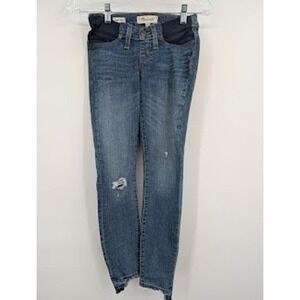 Madewell NWT‎ Women's Maternity Skinny Jeans Side Panel Blue sz 28